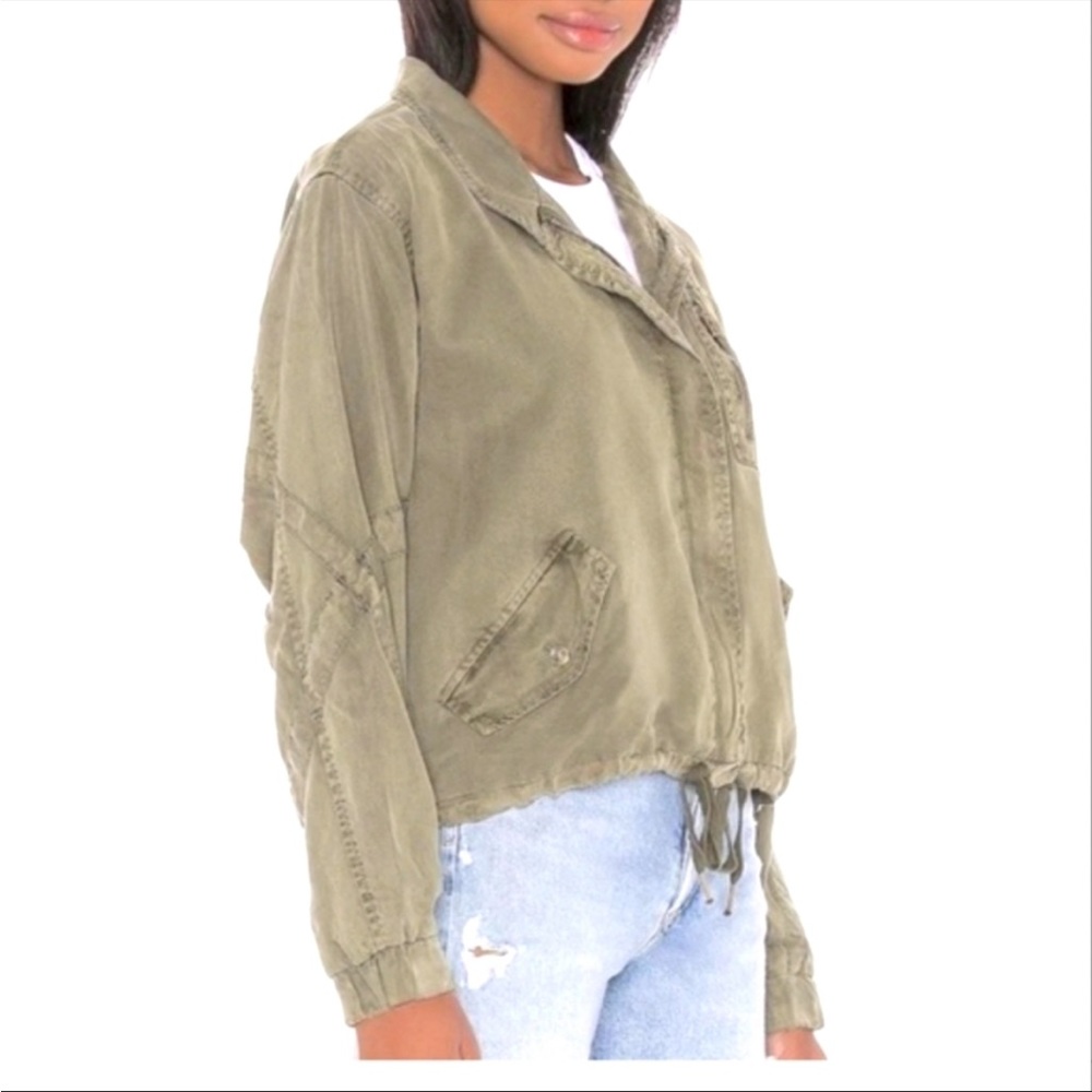 Young fabulous and broke sage green bomber jacket womens size S